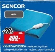 SUB 181BL el. vyhřívací deka SENCOR
