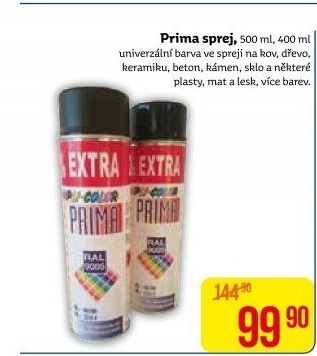 Barvy ve spreji Prima
