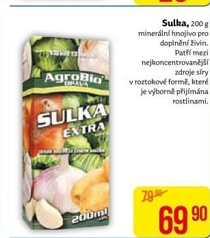 Hnojivo Sulka AgroBio