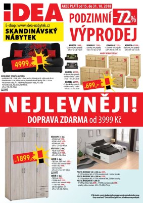 akční leták IDEA nábytek 15.10.2018-31.10.2018