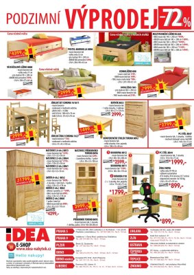 akční leták IDEA nábytek 15.10.2018-31.10.2018