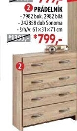 Prádelník se zásuvkami 7982