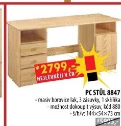 PC stůl 8847 lakovaný