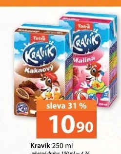 Nápoj mléko ochucené Kravík Tatra