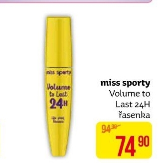 Řasenka Volume To Last 24H Miss Sporty
