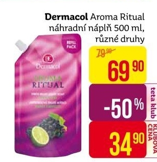 Tekuté mýdlo Aroma Ritual Dermacol - náhradní náplň