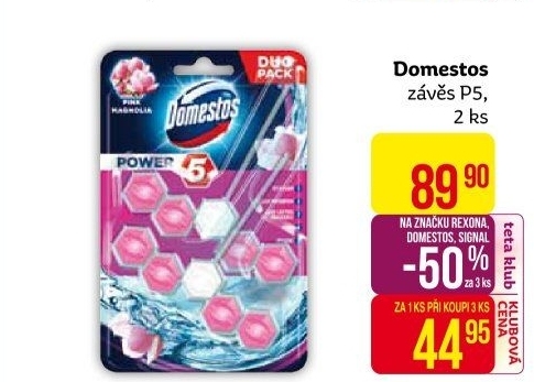 WC blok tuhý Power 5 Domestos