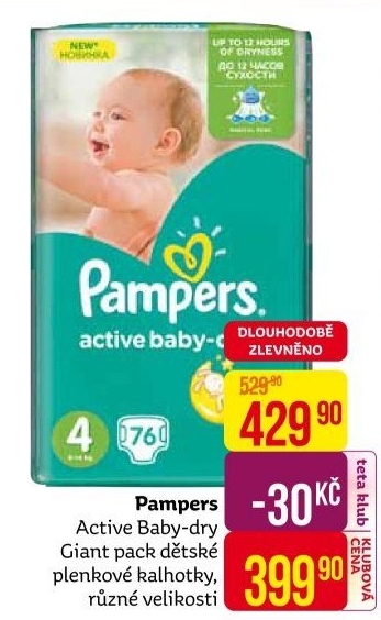 Pleny dětské Pampers Active Baby Dry