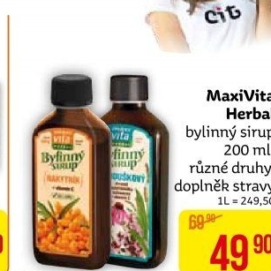 Doplněk stravy Sirup bylinný Herbal MaxiVita