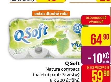 Toaletní papír 3vrstvý Q Soft