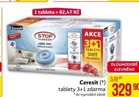 Pohlcovač vlhkosti Aero 360° Ceresit - náhradní tablety