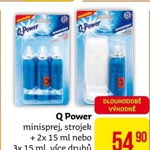 Osvěžovač vzduchu mini sprej Q Power