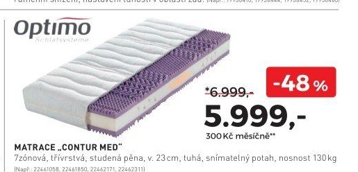 Matrace Contur med