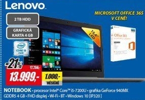 IP320 15,6 i5 6GB 2TB + Office 365 SADA