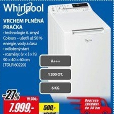 TDLR 60220 PRAČKA VRCH. PL.WHIRLPOOL