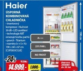 C3FE835CGJE KOMBI 2D A+++ LED 1,9m HAIER