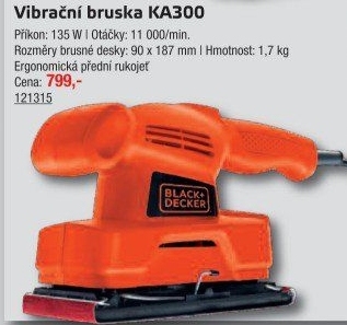 Vibrační bruska KA300 Black&Decker