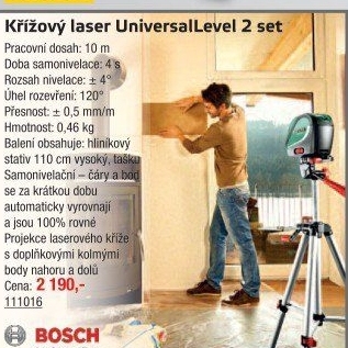 Křížový laser Bosch UniversalLevel 2 Set