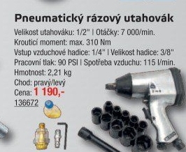 Pneumatický rázový utahovák