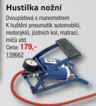 Hustilka nožní s manometrem