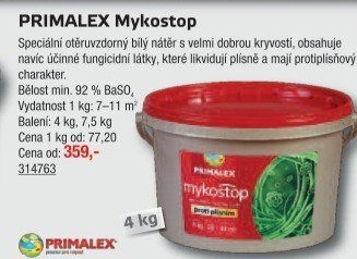Malířský protiplísňový nátěr Mykostop Primalex
