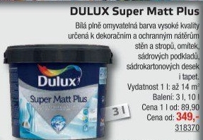 Barva interiérová Super Matt Plus Dulux