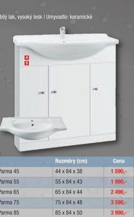 Koupelnová skříňka s umyvadlem