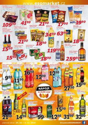 akční leták ESO MARKET 24.10.2018-4.11.2018