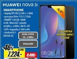 Huawei Nova 3i bl + sluchátka AM61 sada