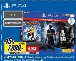 PS4 1TB slim + TLOU + U4 + R&C
