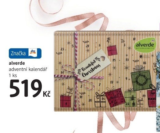 Adventní kalendář s kosmetikou Alverde