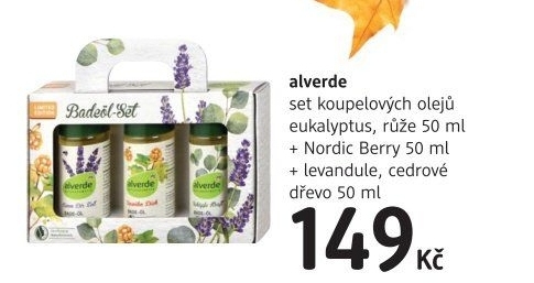 Dárková kazeta olejů do koupele Alverde