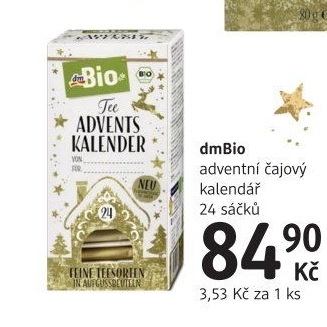 Čajový adventní kalendář dm Bio