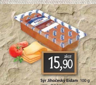 Sýr Eidam uzený 44% Jihočeský Madeta
