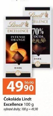 Čokoláda Excellence Lindt