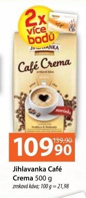 Zrnková káva Café Crema Jihlavanka