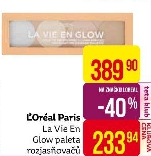 Rozjasňující paleta La Vie En Glow L'oréal