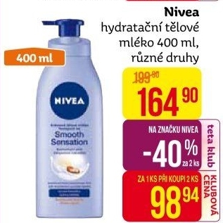 Tělová mléka Nivea