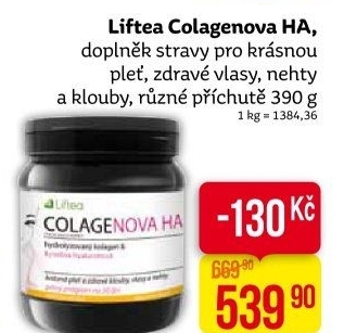 Doplněk stravy Colagenova HA Liftea