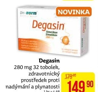 Tobolky proti nadýmání a plynatosti Degasin
