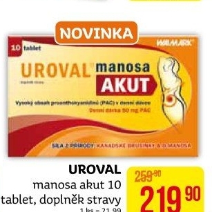 Doplněk stravy Akut Uroval Manosa
