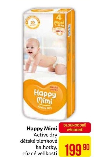 Pleny dětské Happy Mimi Active Dry