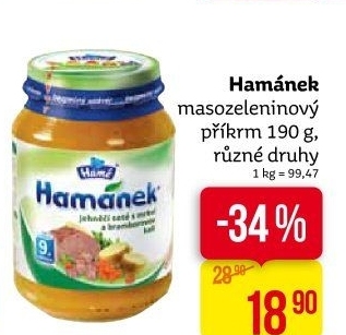 Příkrm masozeleninový Hamánek