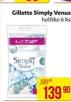 Jednorázová holítka dámská Simply Gillette Venus