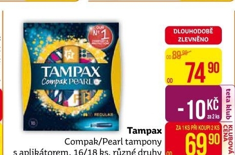 Tampony Compak Pearl Tampax