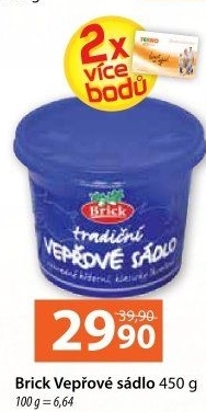 Sádlo vepřové tradiční Brick