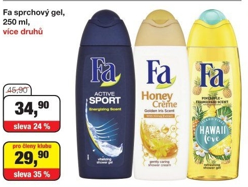 Sprchový gel Fa