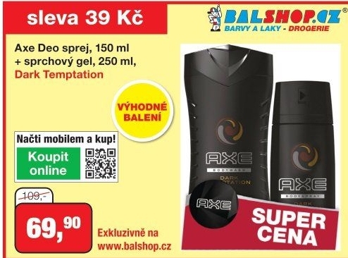 Balíček sprchový gel a deodorant Dark Temptation Axe