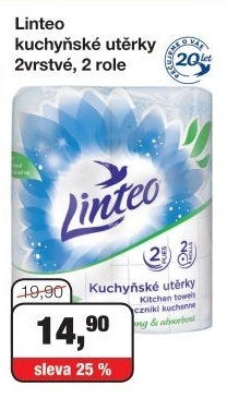 Utěrky kuchyňské 2vrstvé Linteo