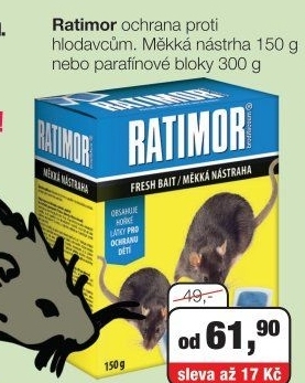 Měkká návnada proti hlodavcům Ratimor